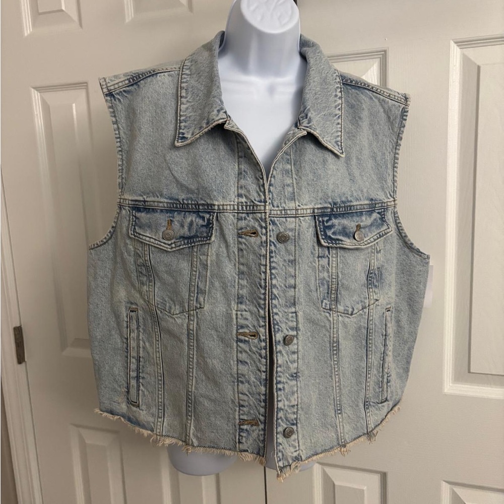 Denim Sleeveless Vest